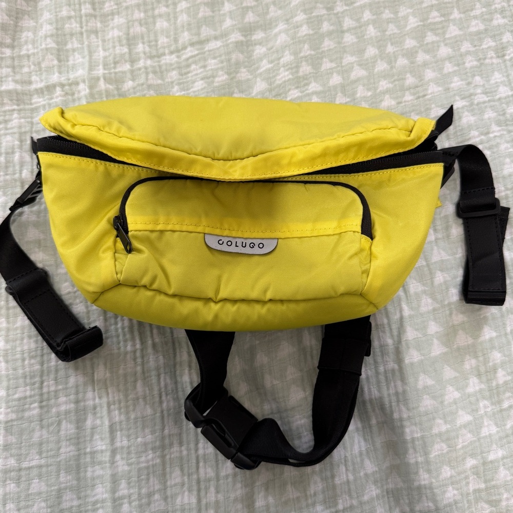 Yellow Diaper Fanny Pack/ stroller caddy
